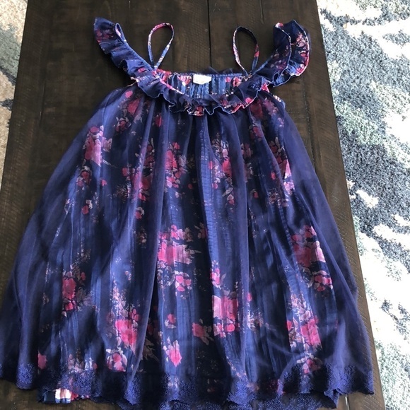 𝅺FREE People Intimately Floral and Lace Mini Dress - Picture 4 of 16